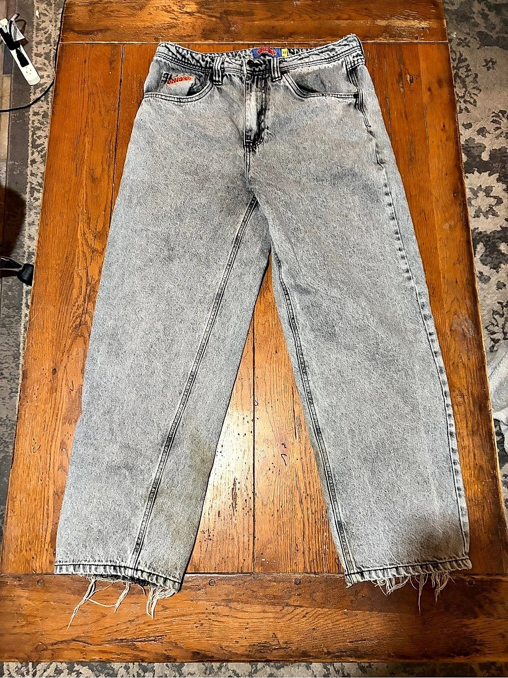 BYRD Men's Gray Straight Leg Jeans Waist 32